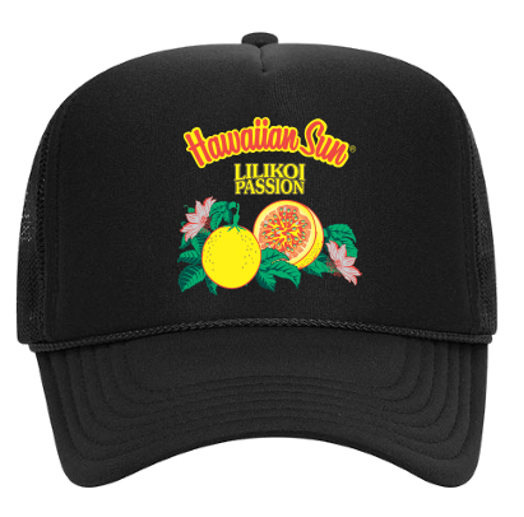 Lilikoi Passion is another Hawaiian Sun fan favorite so we're celebrating this passion fruit flavor with a trucker hat.
