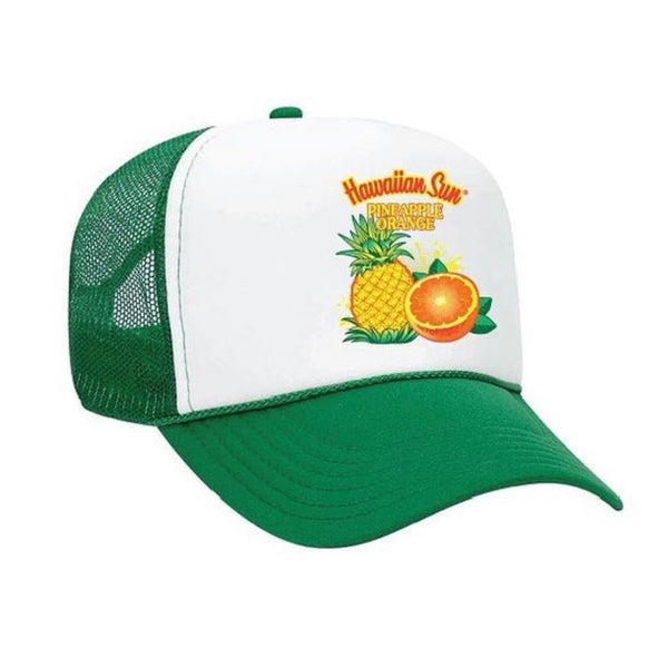 Pineapple Orange is a classic Hawaiian Sun fan favorite so we're celebrating this tropical island fruit flavor with a trucker hat. Hawaii juice drink